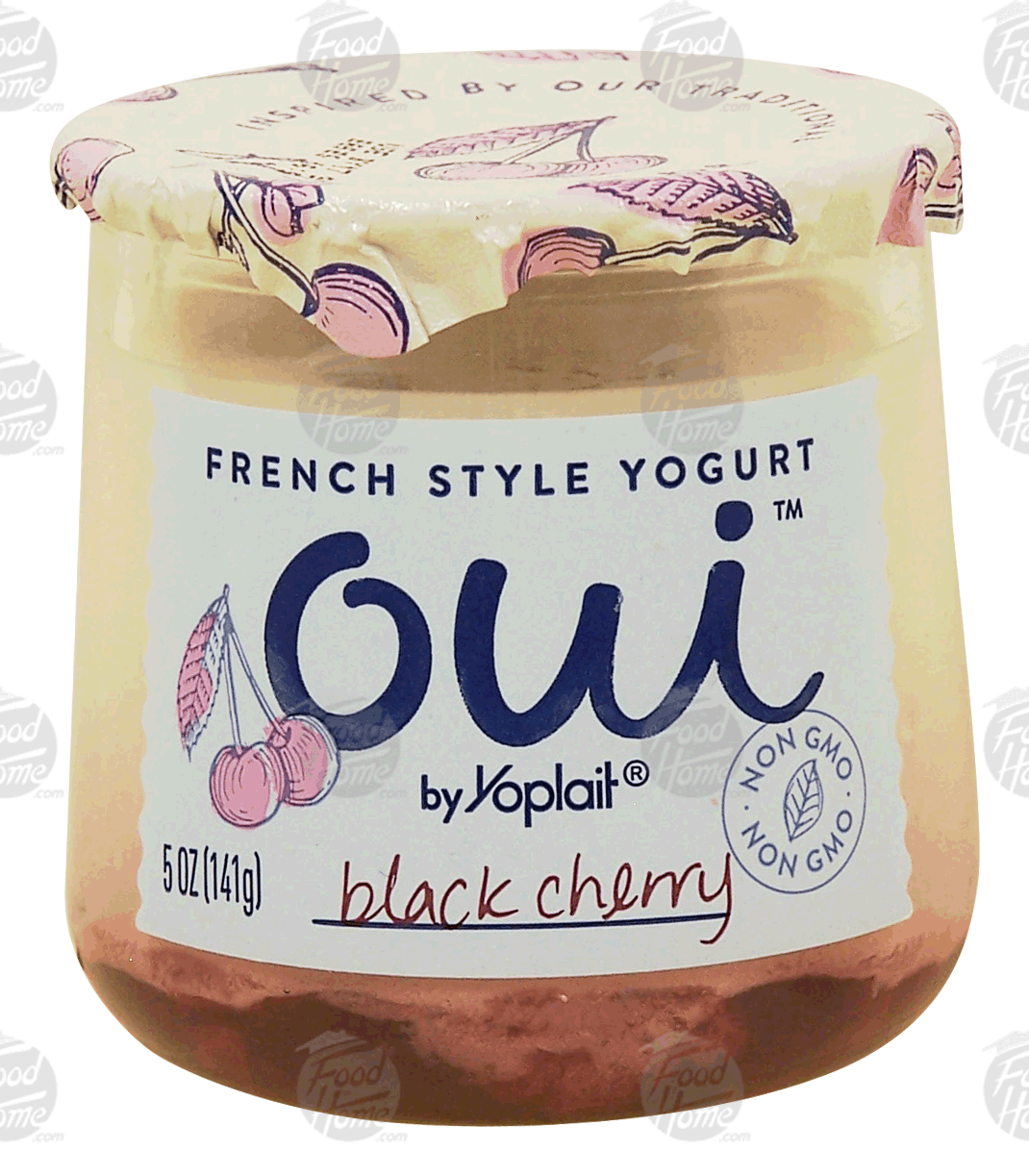 Yoplait Oui black cherry french style yogurt Full-Size Picture